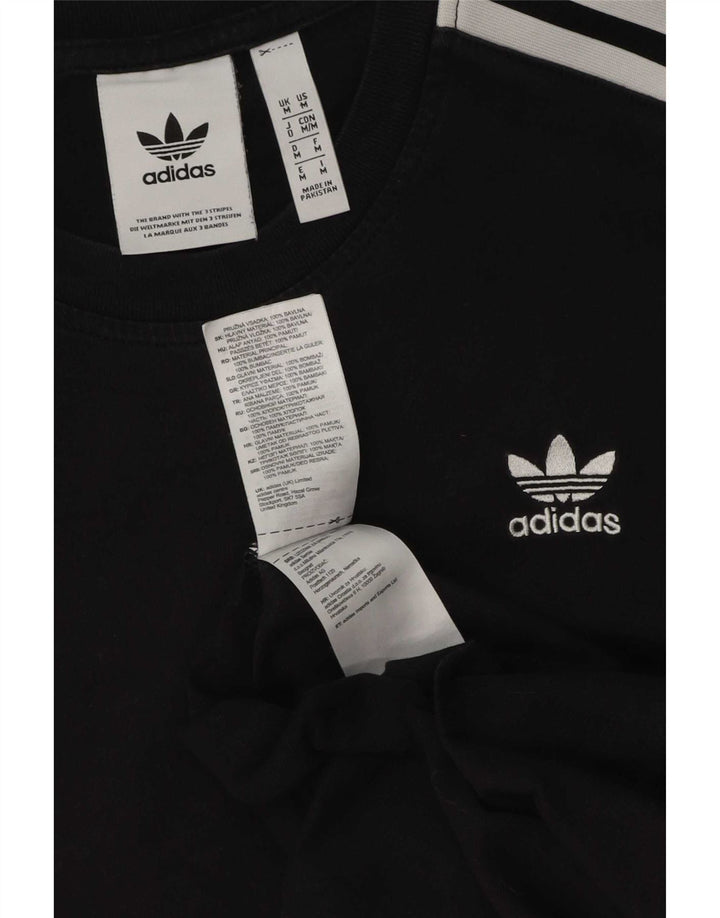 Adidas Herren Grafik T-Shirt Top Medium Schwarz Baumwolle