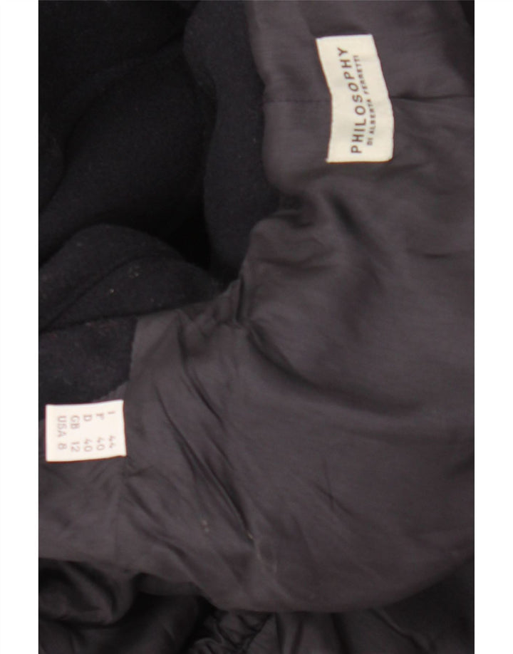 Alberta Ferretti Damen Philosophy Dufflecoat UK 12 Medium Marineblau