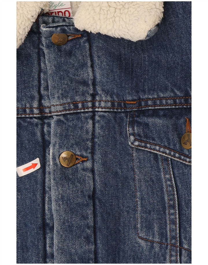 Pepperino Damen Crop Denim Sherpa Jacke UK 18 XL Blau