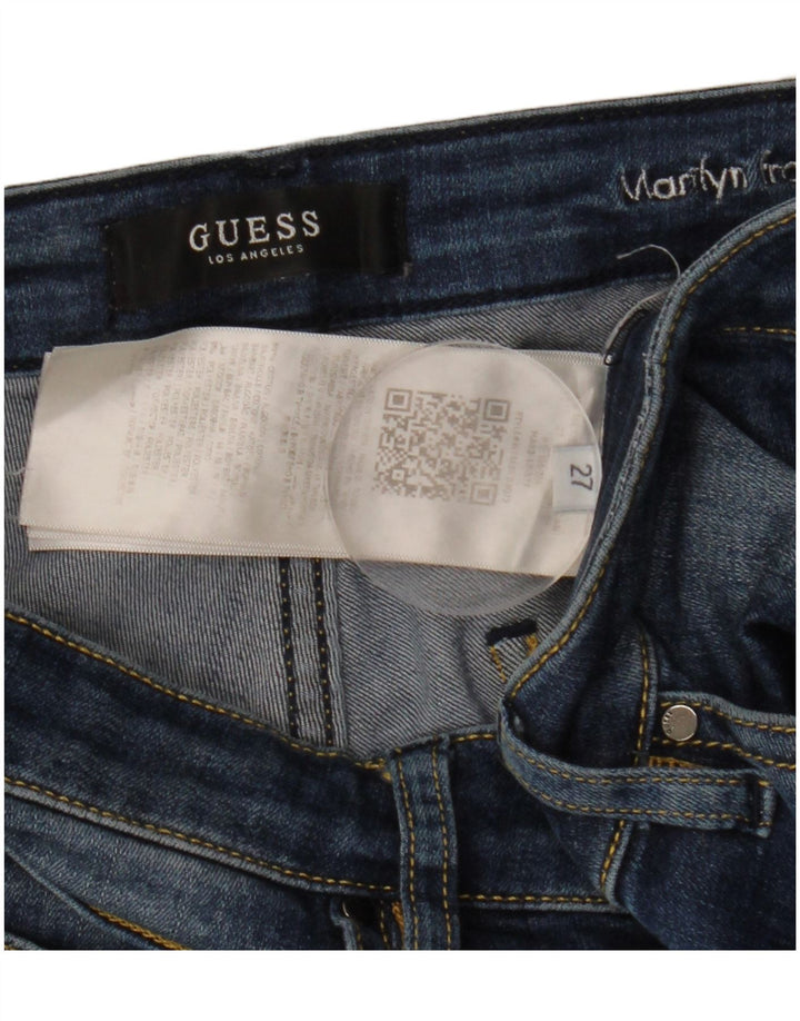 GUESS Damen Marilyn Skinny Jeans W27 L28 Blaue Baumwolle