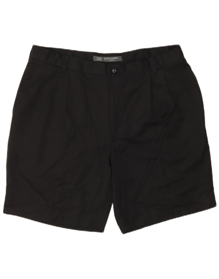 DOCKERS Herren Golf Pegged Chino Shorts W40 XL Schwarz Polyester