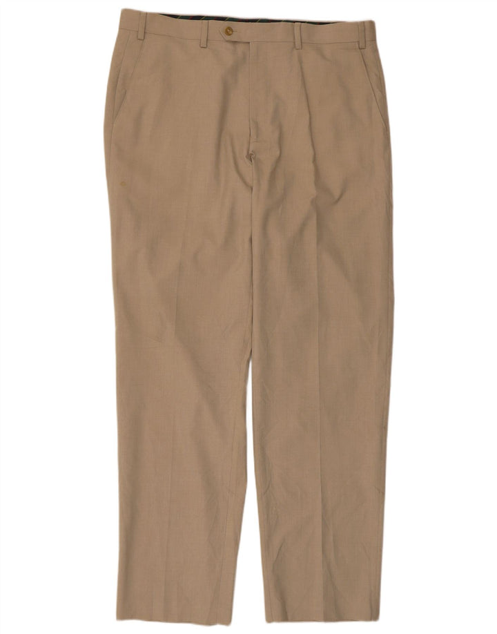 CHAPS Herren-Anzughose, gerade, W36, L32, Beige, Polyester