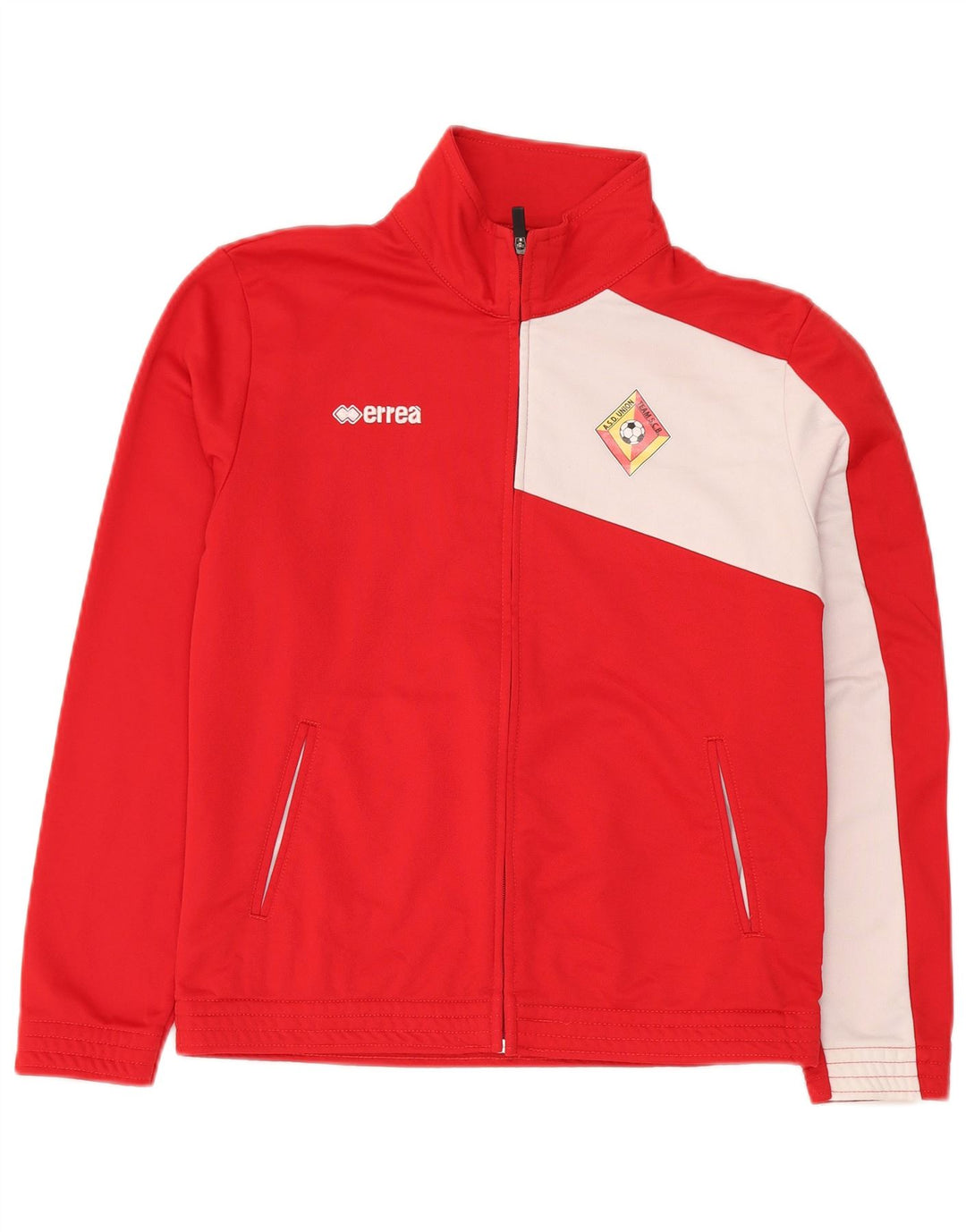 ERREA Herren-Trainingsanzug-Oberteil, Jacke, klein, rotes Farbblock-Polyester