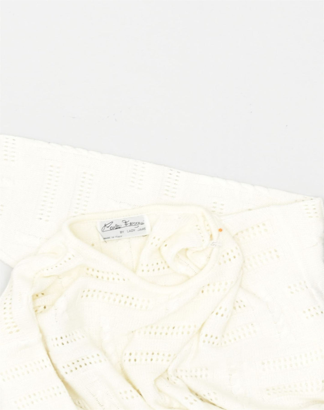 CARLA FERRONI Womens Crew Neck Jumper Sweater UK 16 Large Off White | Vintage CARLA FERRONI | Thrift | Second-Hand CARLA FERRONI | Used Clothing | Messina Hembry 