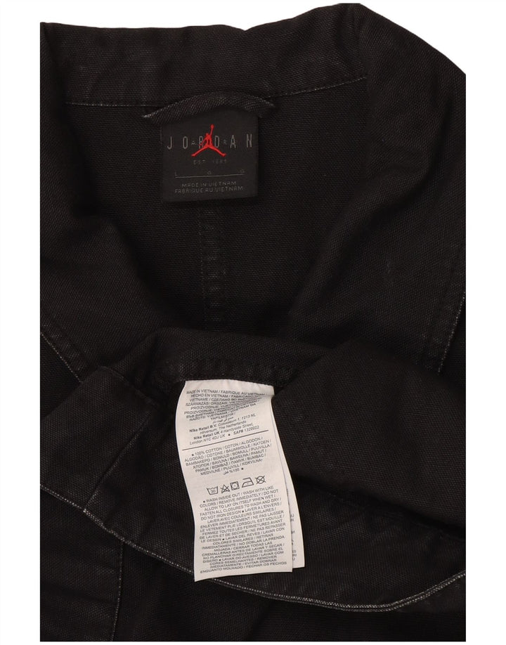 Jordan Herren Jeansjacke UK 40 Große schwarze Baumwolle