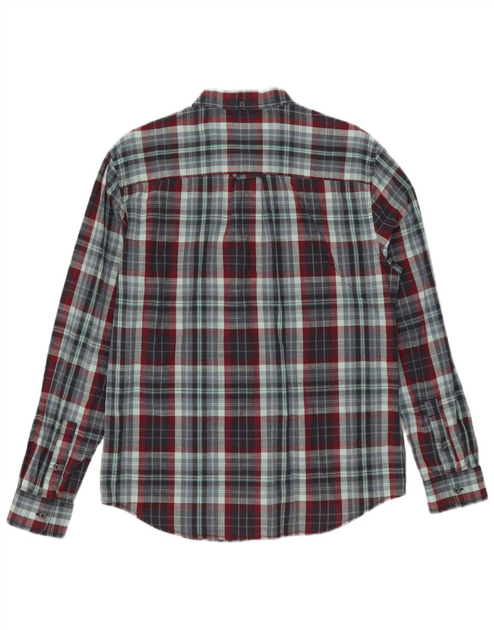 Wrangler Herren-Hemd mit normaler Passform, mittelblau karierte Baumwolle