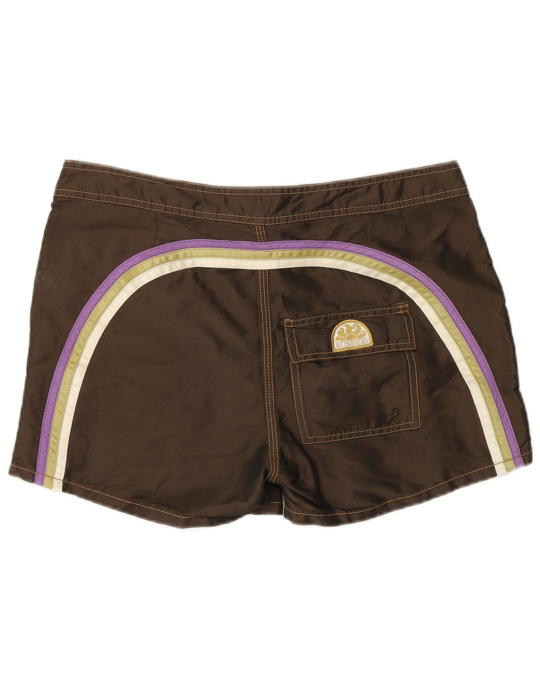 Sundek Herren-Badeshorts aus mittelbraunem Polyester