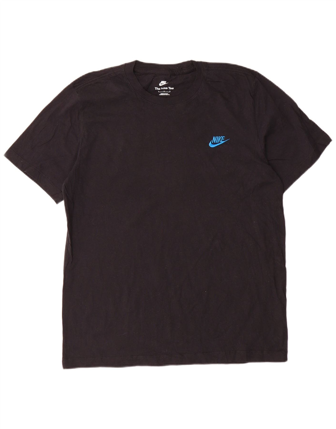 Nike Herren T-Shirt Top Large Schwarz Baumwolle