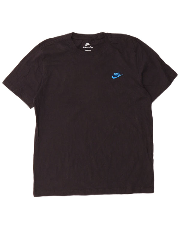 Nike Herren T-Shirt Top Large Schwarz Baumwolle