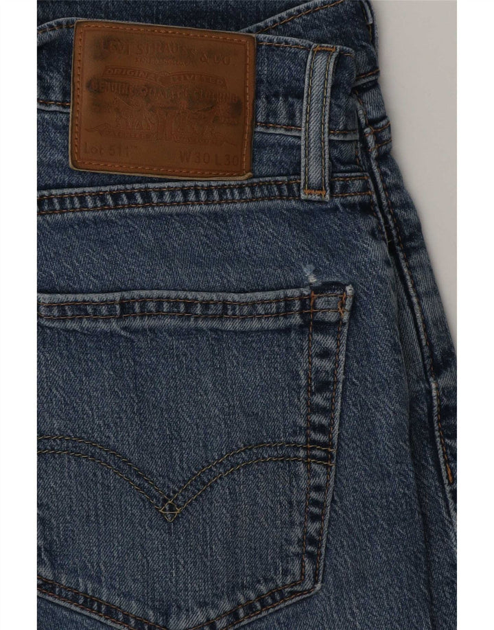 Levi's Damen 511 Slim Jeans W30 L30 Blaue Baumwolle