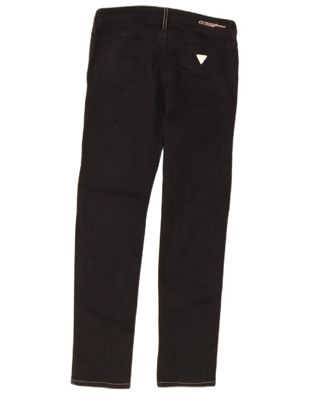 GUESS Damen Slim Jeans W26 L28 Schwarze Baumwolle