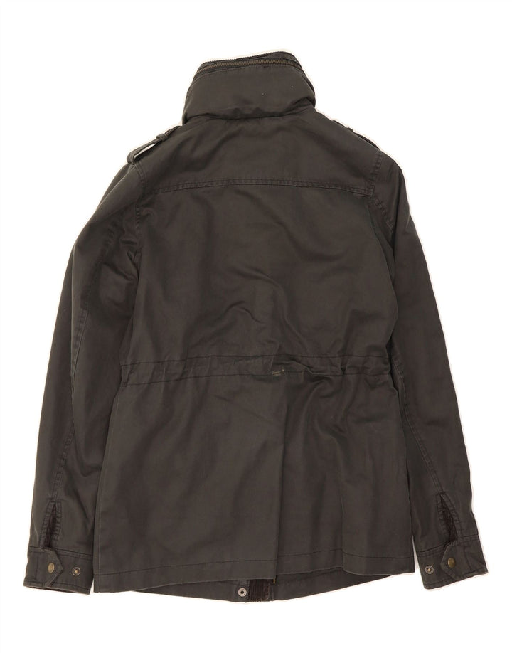 FAT FACE Womens Waxed Cotton Jacket UK 8 Small Black Cotton Vintage Fat Face and Second-Hand Fat Face from Messina Hembry 