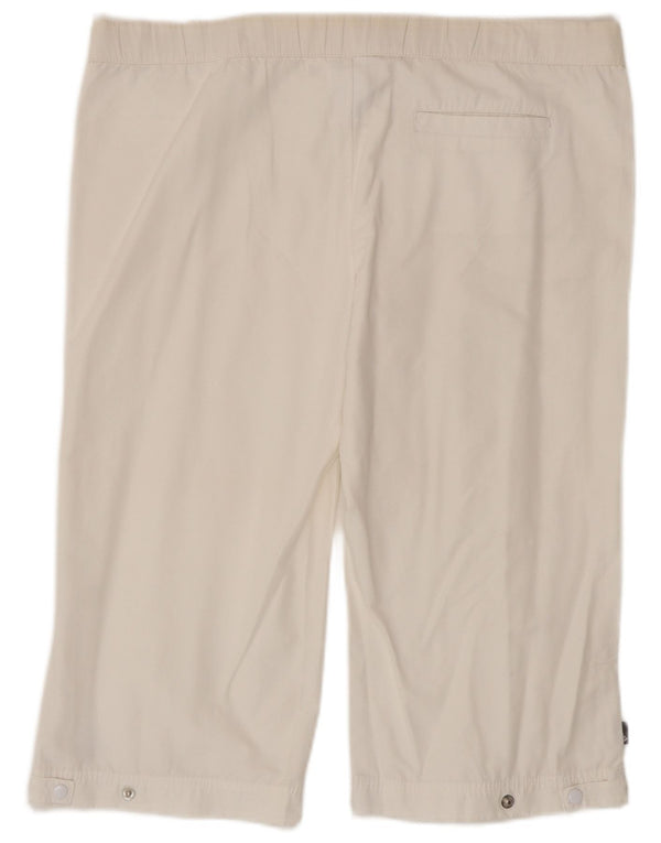 Adidas Damen Bermudashorts UK 14 Large W36 Weiße Baumwolle