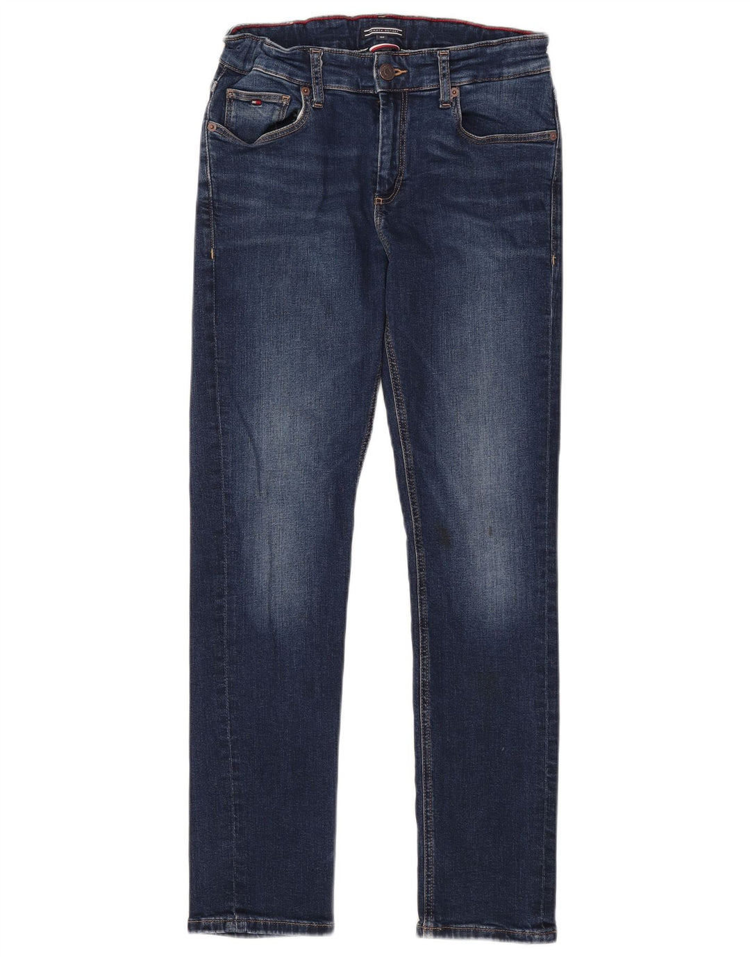 TOMMY HILFIGER Mädchen Slim Jeans 13-14 Jahre W26 L29 Blaue Baumwolle