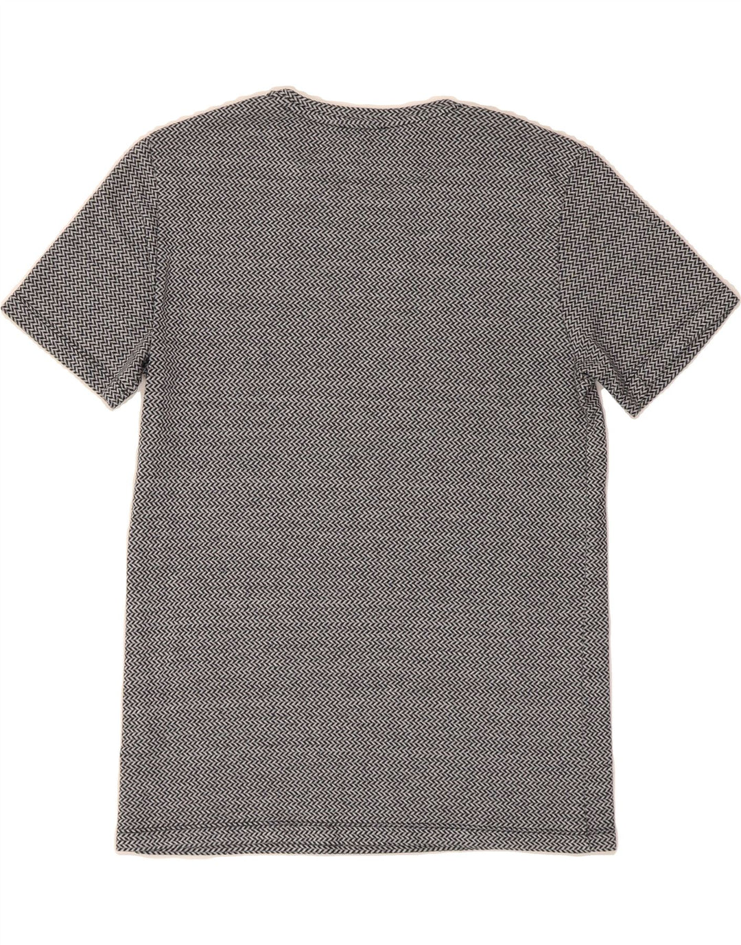 REISS Mens T-Shirt Top Medium Grey Herringbone Polyester Vintage Reiss and Second-Hand Reiss from Messina Hembry 
