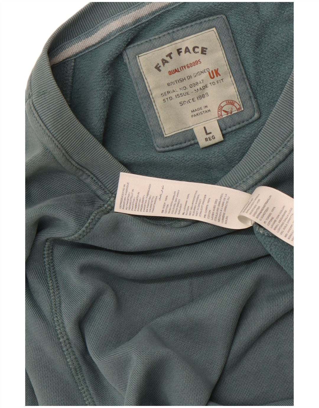 Fat Face Herren-Sweatshirt mit Grafik, groß, aus grüner Baumwolle