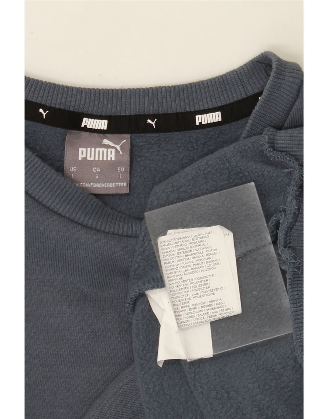 PUMA Herren-Sweatshirt, Pullover, groß, marineblau, Baumwolle