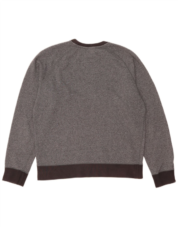 Nike Herren-Sweatshirt-Pullover aus mittelgrauer Baumwolle