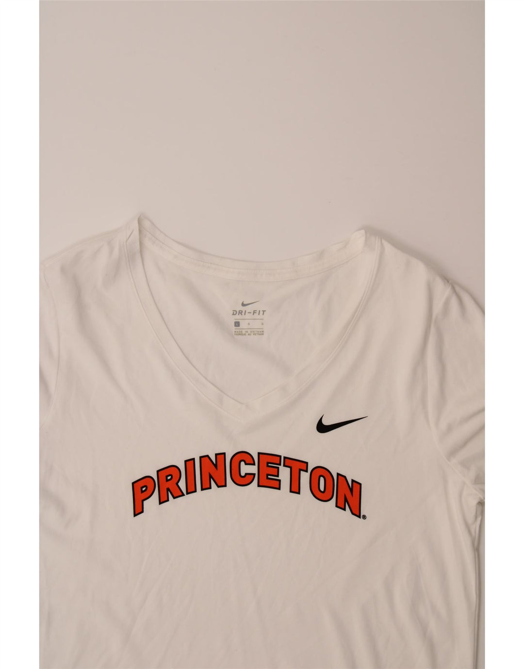 NIKE Womens Princeton Graphic T-Shirt Top UK 16 Large White Polyester Vintage Nike and Second-Hand Nike from Messina Hembry 