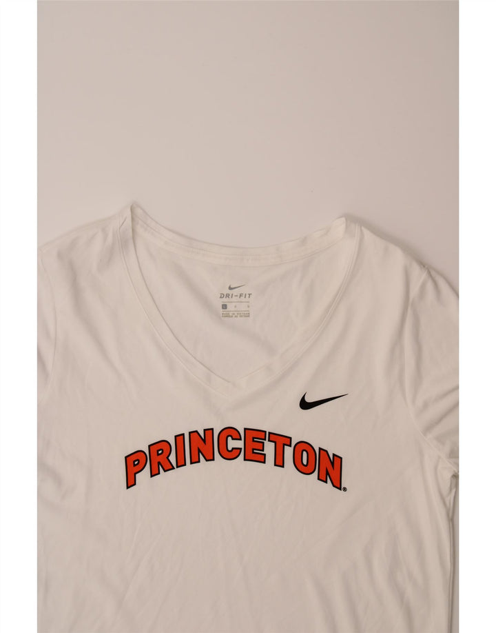 NIKE Womens Princeton Graphic T-Shirt Top UK 16 Large White Polyester Vintage Nike and Second-Hand Nike from Messina Hembry 