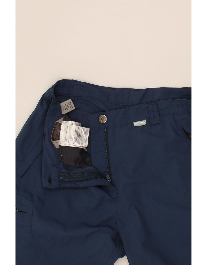 REGATTA Womens High Waist Cargo Trousers UK 10 Small W30 L32  Navy Blue Vintage Regatta and Second-Hand Regatta from Messina Hembry 