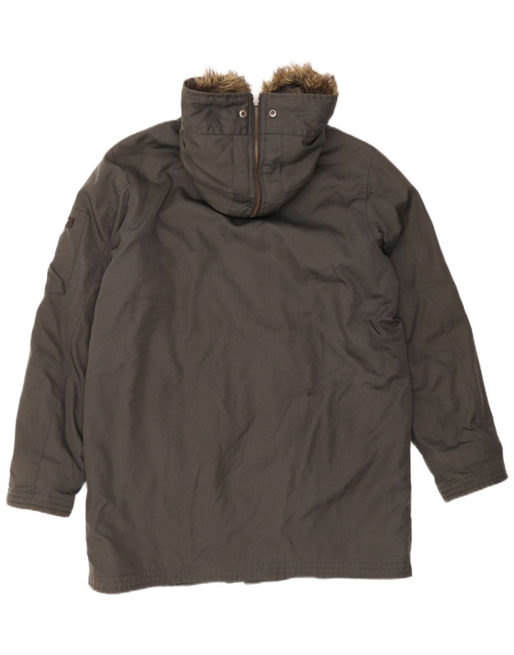 Woolrich Herren-Parka mit Kapuze, UK 40, Größe L, Grau