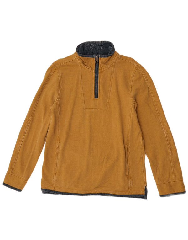 Fat Face Herren-Sweatshirt „The Airlie“ mit Reißverschluss, Größe S, Gelb, Baumwolle