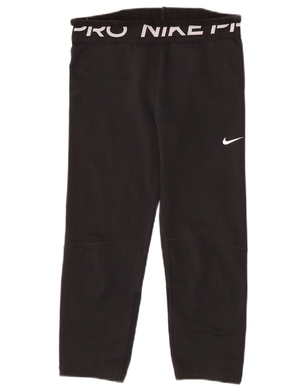 Nike Dri Fit Graphic Capri-Leggings für Mädchen, 12–13 Jahre, Größe L, Schwarz, Polyester