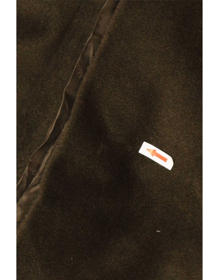 Max Mara Damenmantel UK 12 Medium Khaki Schurwolle