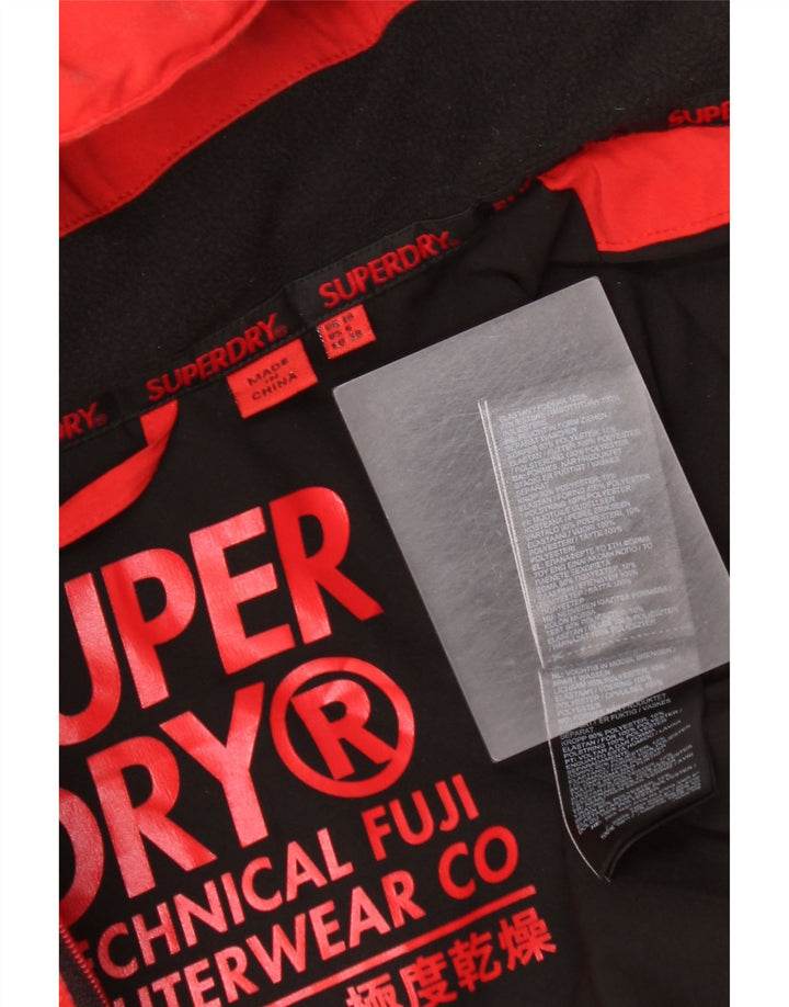 Superdry Damen Übergroße, gepolsterte Jacke mit Kapuze, UK 10, Größe S, Rot, Polyester