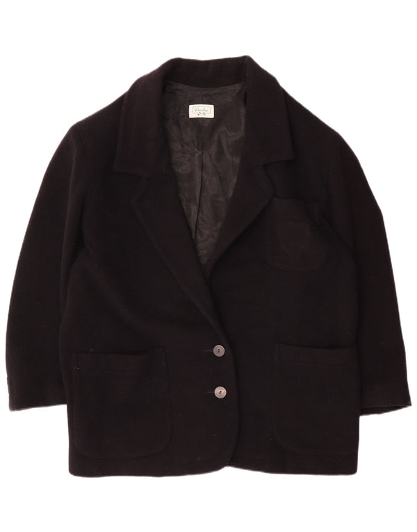 Benetton Damen-Blazer mit 2 Knöpfen, übergroß, Größe IT 42, mittleres Marineblau