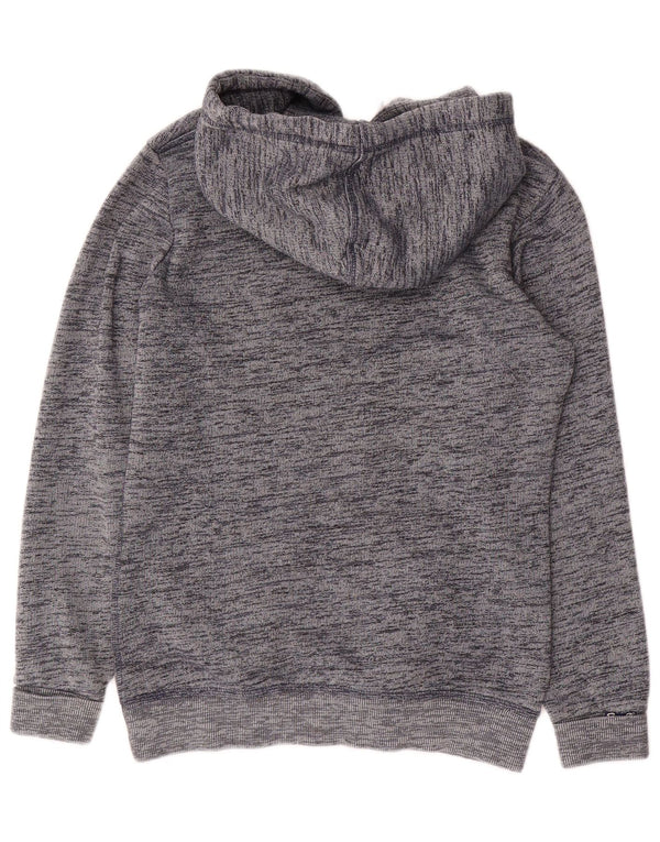 SUPERDRY Damen-Pullover mit übergroßem grafischem Kapuzenpullover, Gr. 6, XS, Grau meliert