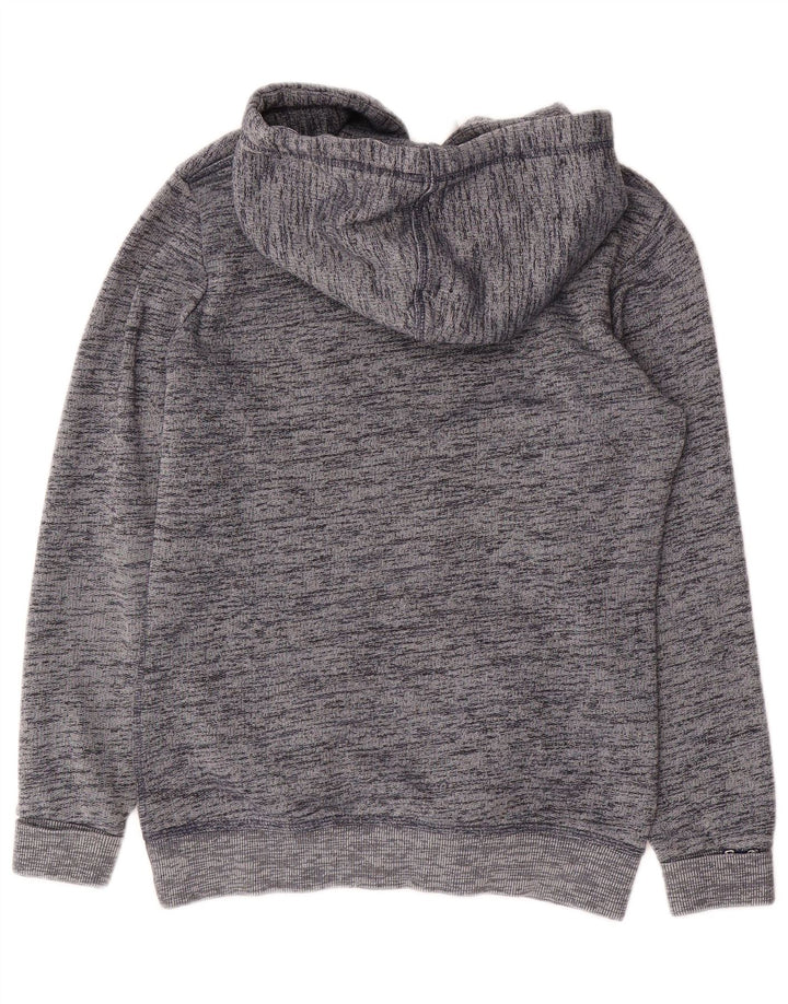 SUPERDRY Damen-Pullover mit übergroßem grafischem Kapuzenpullover, Gr. 6, XS, Grau meliert