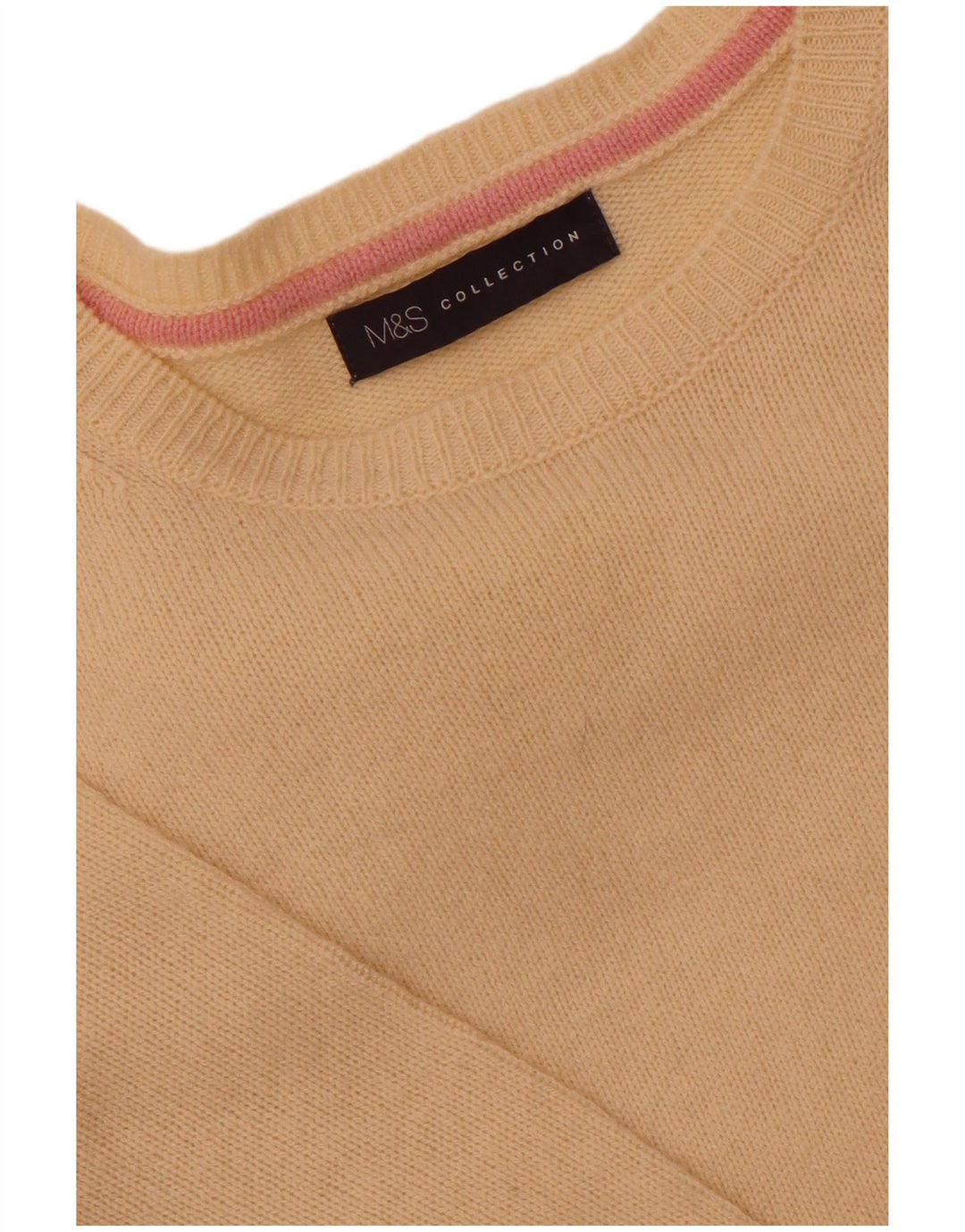 MARKS & SPENCER Damen-Pullover mit U-Boot-Ausschnitt, UK 14, Mittelbeige