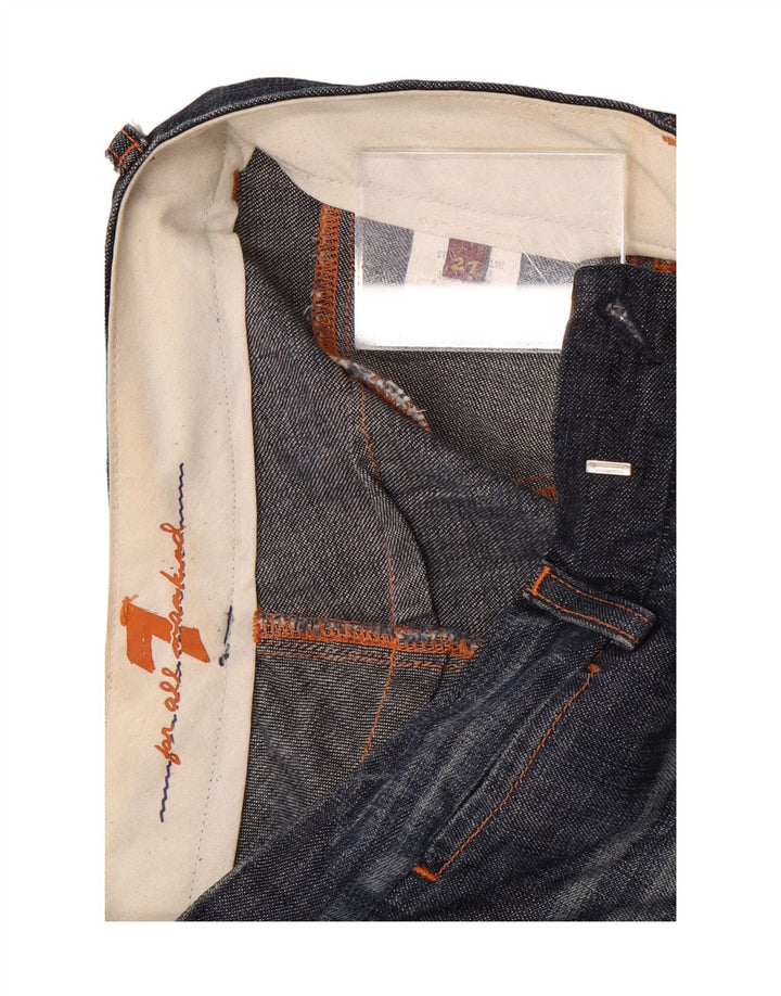 7 For All Mankind Schlagjeans für Damen, W27, L34, Marineblau, Baumwolle