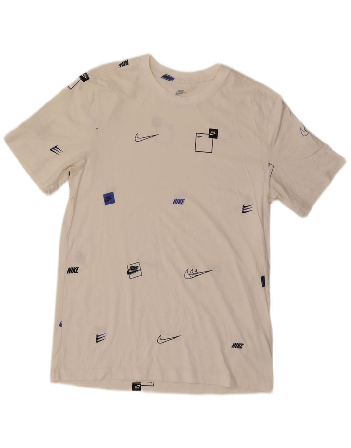 Nike Herren-T-Shirt mit Grafik, mittelweiße Baumwolle