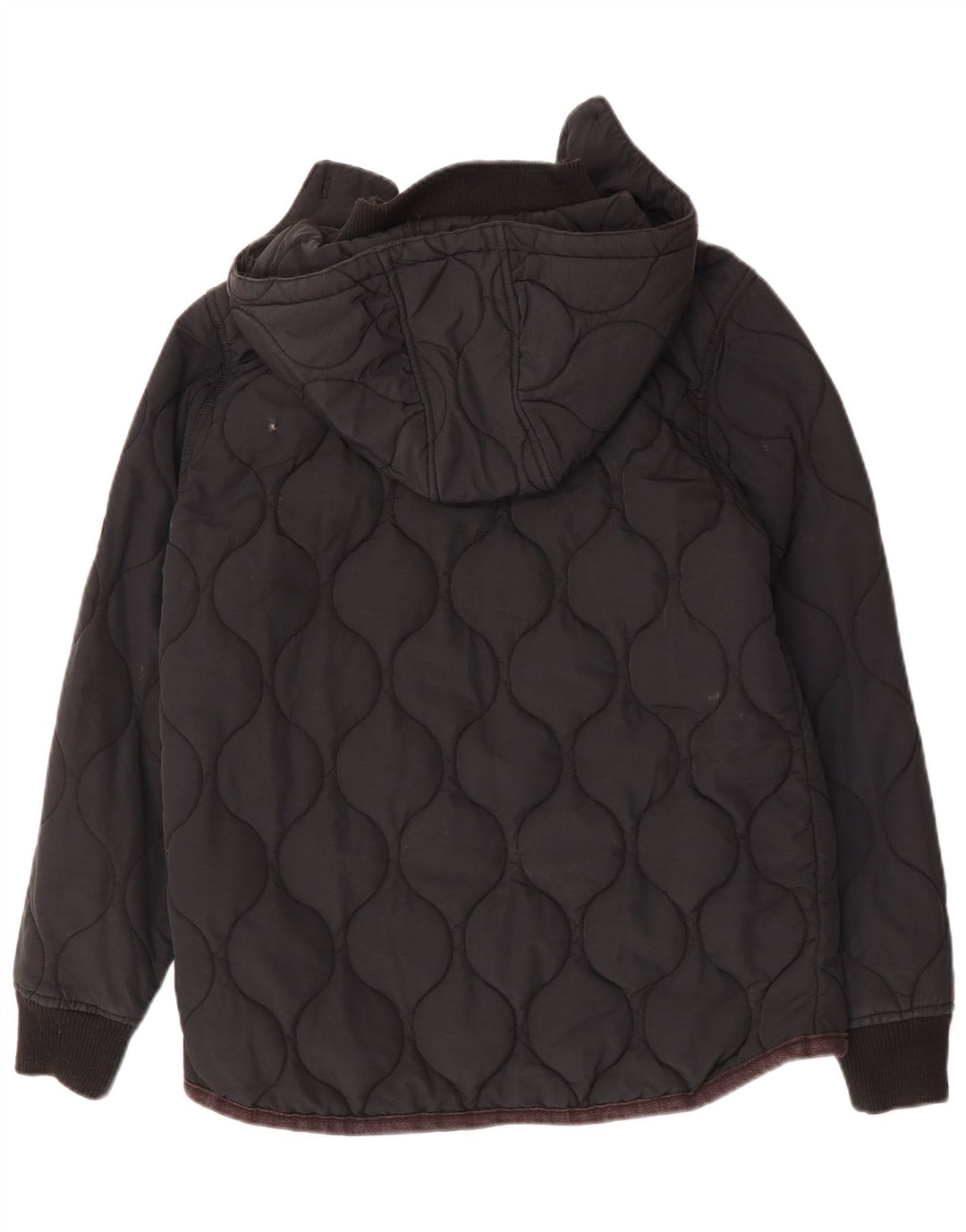 LYLE & SCOTT Wattierte Herrenjacke mit Kapuze, UK 40, Größe L, Schwarz, Baumwolle