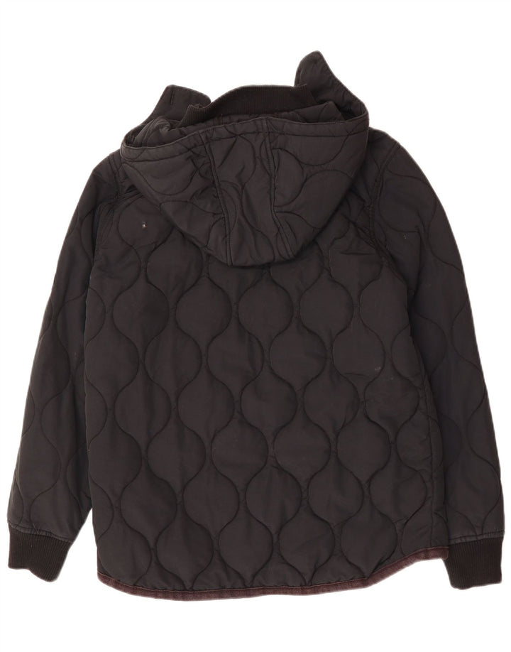 LYLE & SCOTT Wattierte Herrenjacke mit Kapuze, UK 40, Größe L, Schwarz, Baumwolle