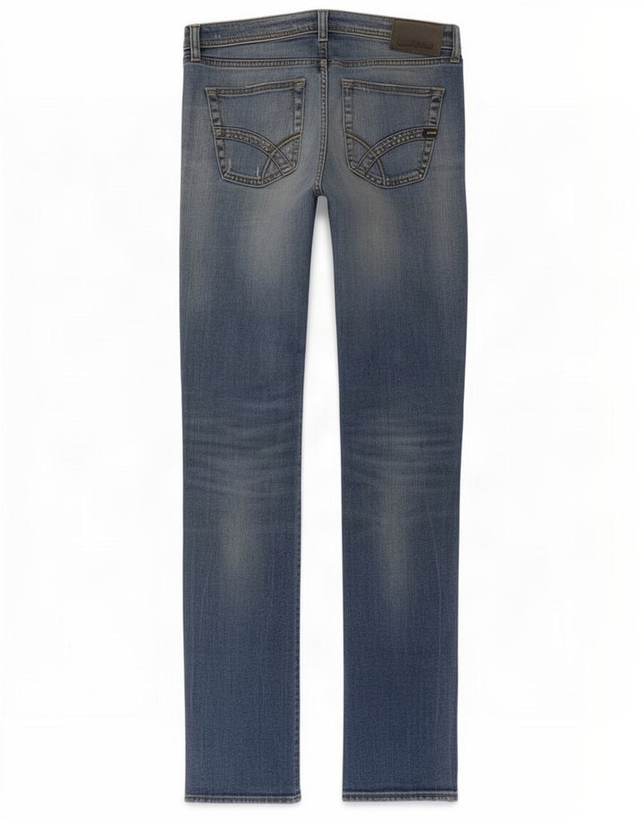 Gas Damen Slim Jeans W32 L34 Blaue Baumwolle