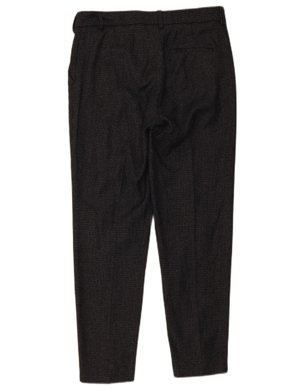 Brax Damen Soft Fit Anzughose UK 10 Small W30 L29 Grau Hahnentritt