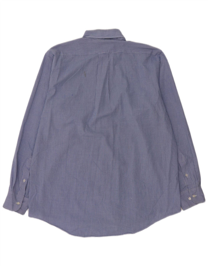 Izod Herrenhemd, groß, blau, Gingham-Baumwolle