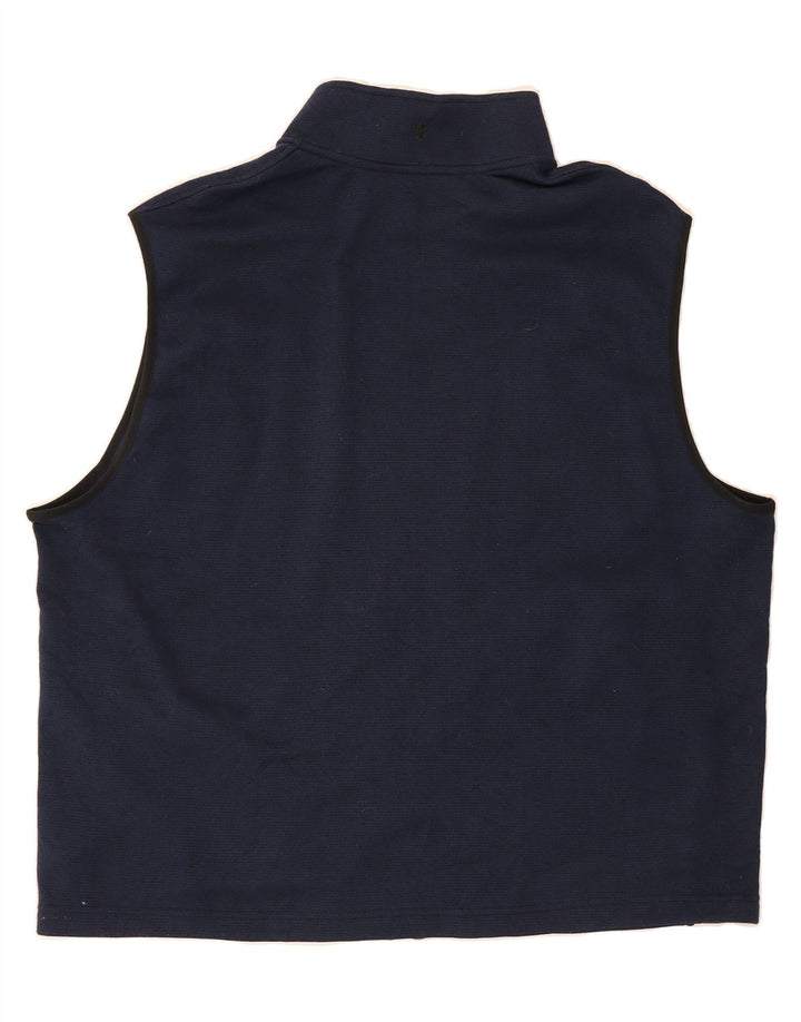IZOD Mens Sleeveless Tracksuit Top Jacket 2XL Navy Blue Polyester Vintage Izod and Second-Hand Izod from Messina Hembry 