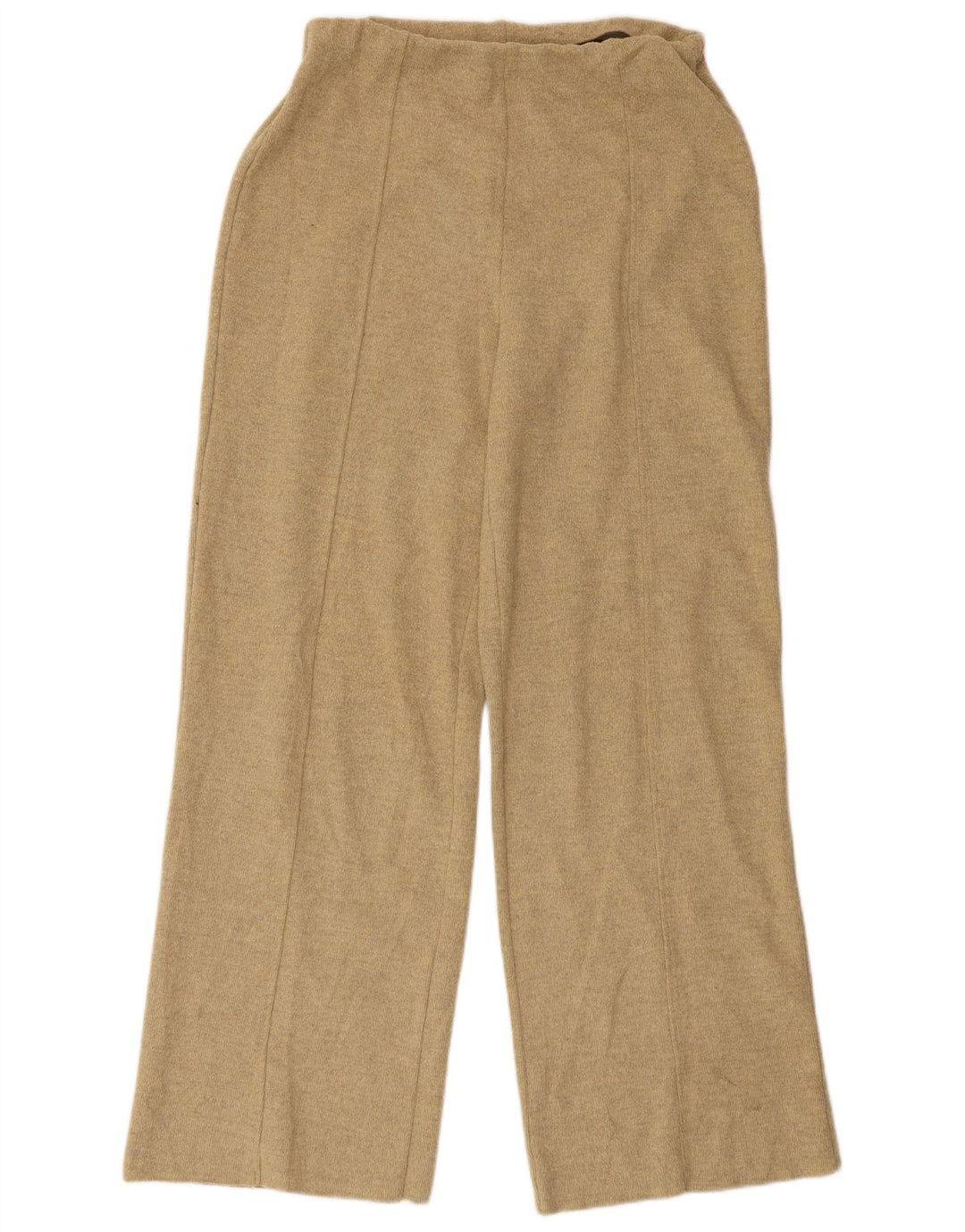 Zara Damen-Trainingshose mit hoher Taille, UK 12, mittelbeigefarbenes Polyester