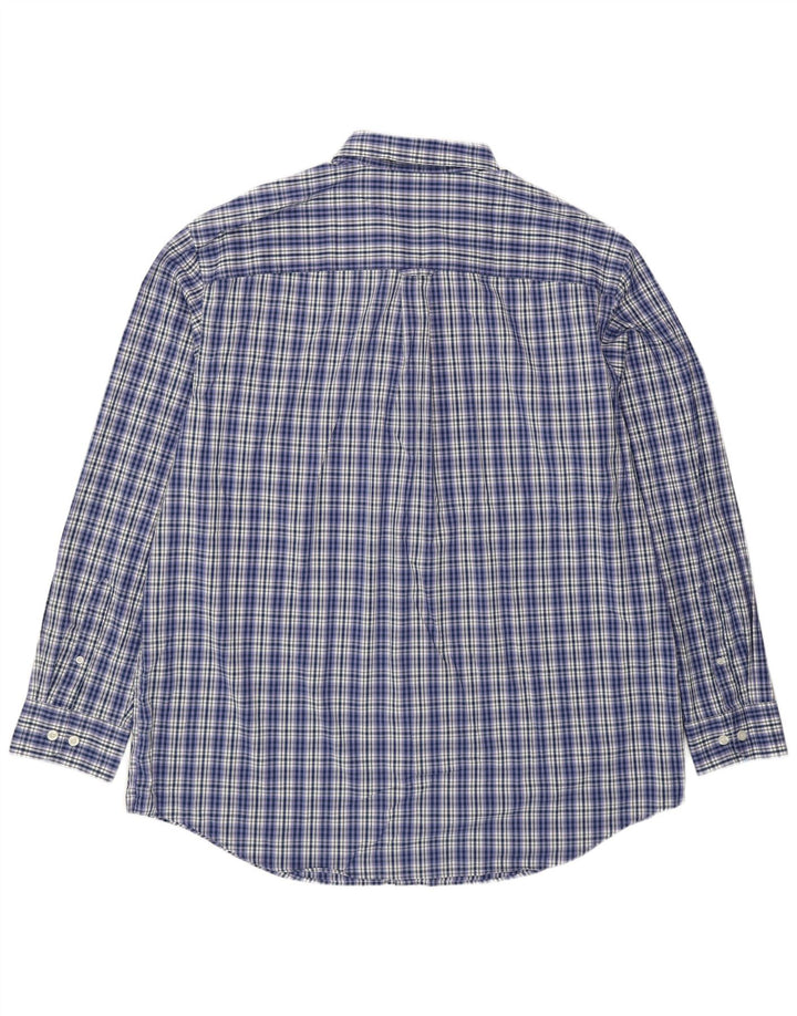 Izod Herren-Hemd, groß, 2XL, blau kariert, Baumwolle