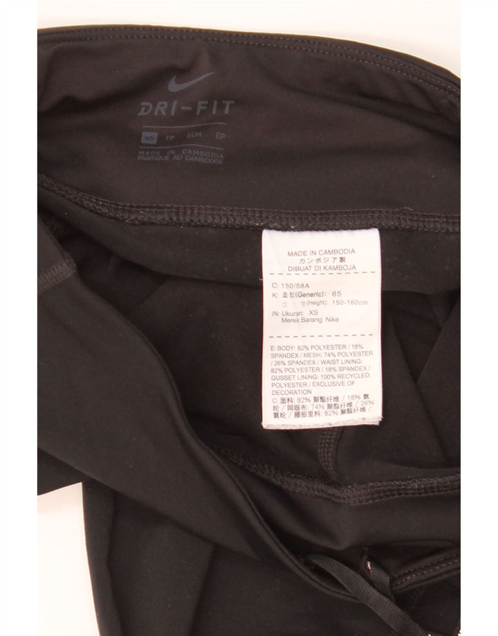 Nike Damen Dri Fit Leggings UK 6 XS Schwarz Polyester