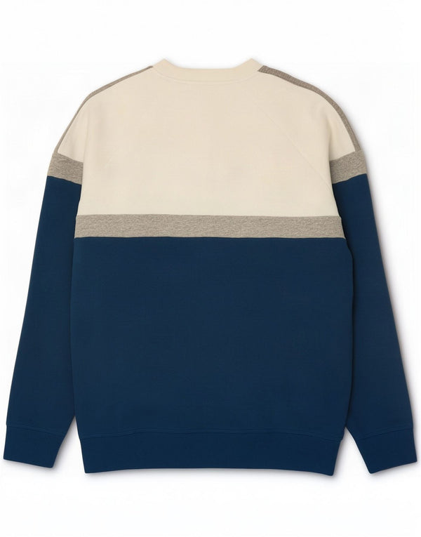 Adidas Herren Sweatshirt Pullover mittelblaue Colourblock-Baumwolle
