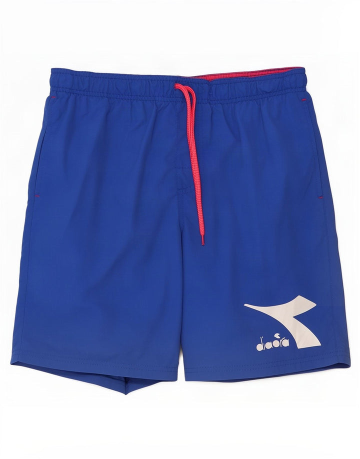Diadora Herren-Badeshorts mit Grafik, mittelblau, Polyester