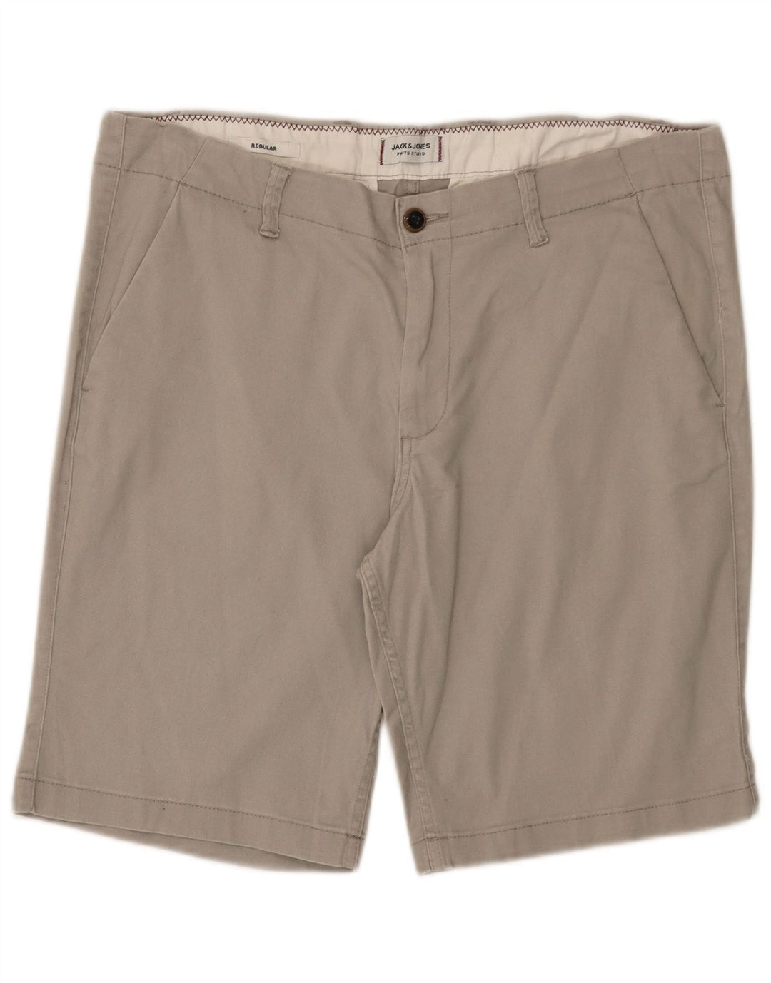 Jack & Jones Herren Regular Chino Shorts XL W38 Grau Baumwolle
