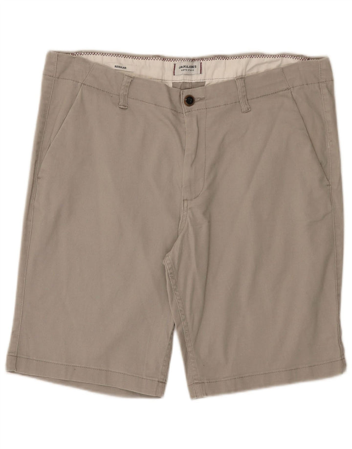 Jack & Jones Herren Regular Chino Shorts XL W38 Grau Baumwolle