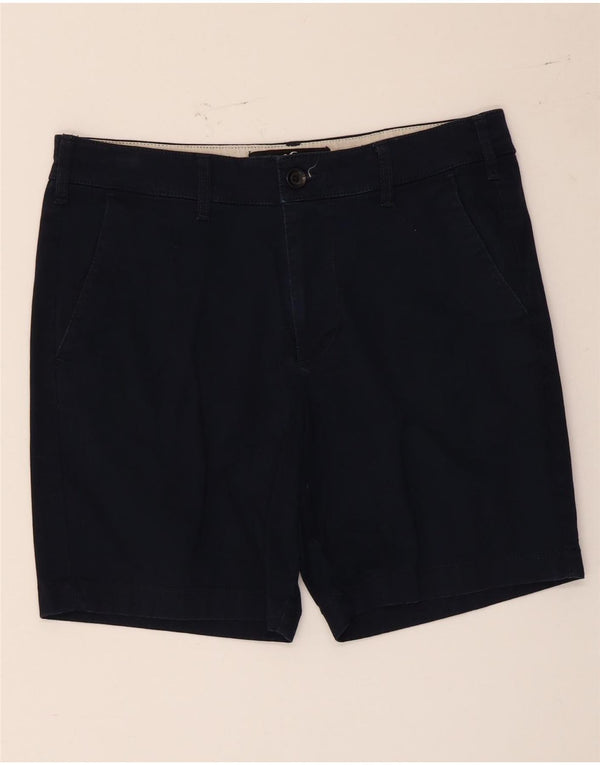Hollister Mens Chino Shorts W31 Medium Navy Blue Cotton